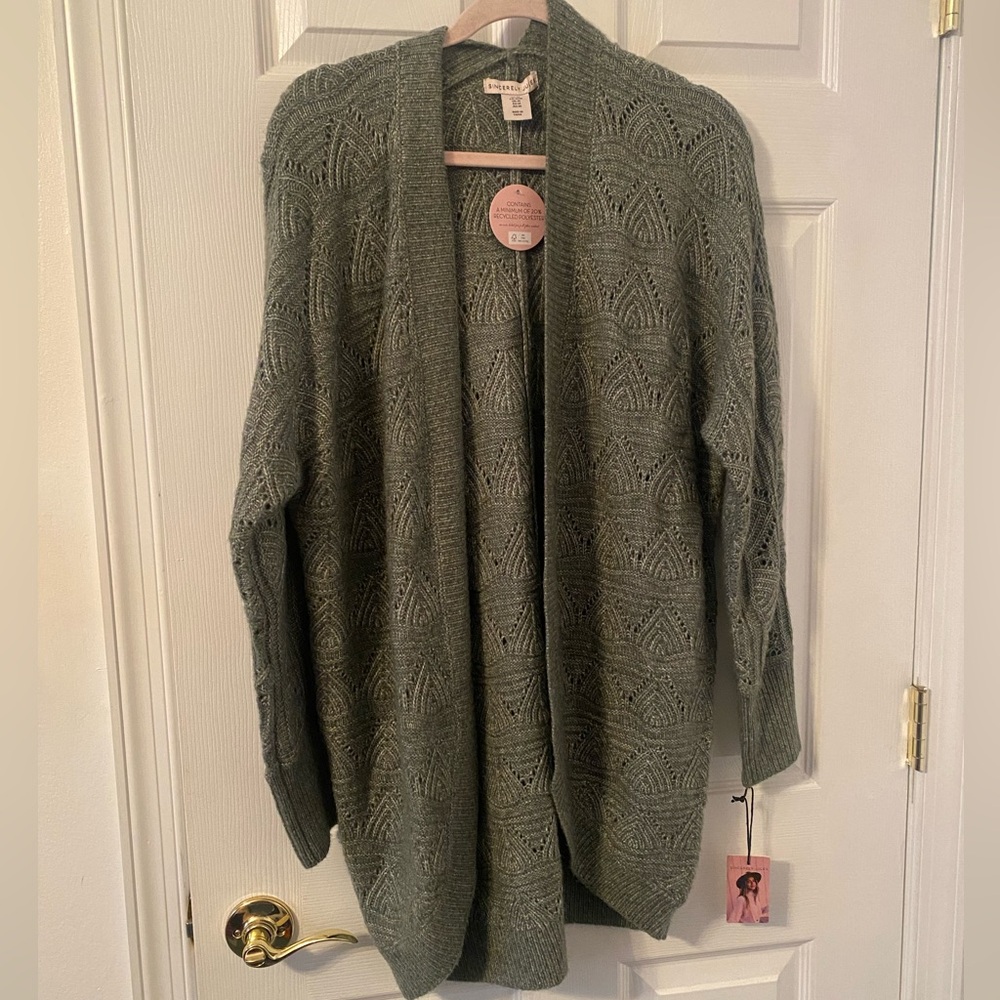 Sincerely Jules Olive Textured Knit Cardigan